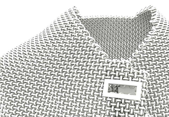設(shè)計(jì)師用TPU材料3D打印出漂亮的針織背心