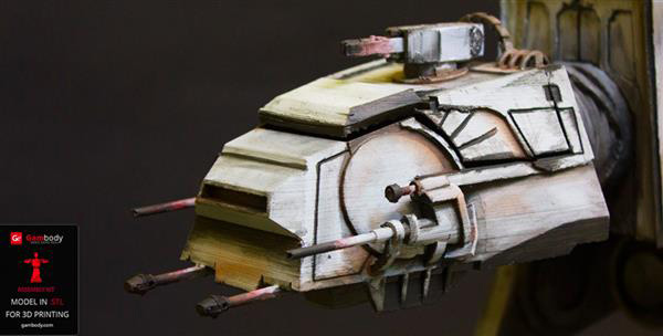 Gambody發(fā)布40厘米長的3D打印星球大戰(zhàn)帝國步行機(jī)