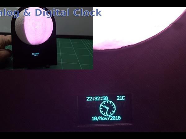 3D打印的“超級(jí)月亮”——多功能月相時(shí)鐘發(fā)布