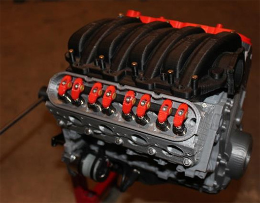汽車愛好者借3D打印技術(shù)造雪佛蘭 Camaro V8 LS3發(fā)動機(jī)