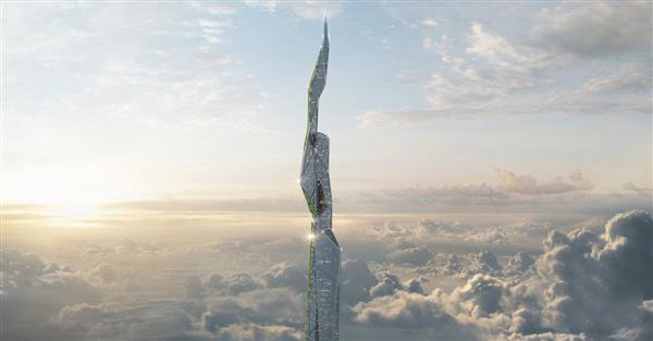 這個(gè)5千米高的3D打印自潔摩天大樓可能是建筑的未來